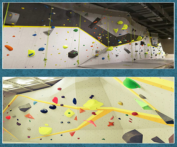 Resin Automatic Belay Climbing Wall , Plywood Artificial Rock Climbing