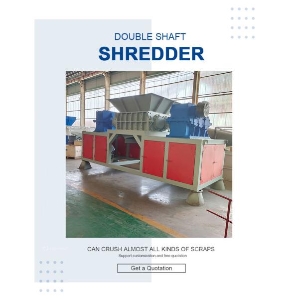 8000KG Two-Axis Shredder for Crushing Leather Cloth Strip and Industrial Solid Waste