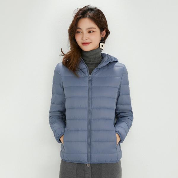 Plus Size Hooded Premium 90% White Duck Down women's jackets & Coats Zip Up Light Outwear Winter