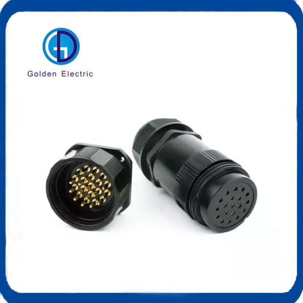 Multipin Electrical Plug Socket Connectors Safety Operation IP44 Panel Mounted Socket