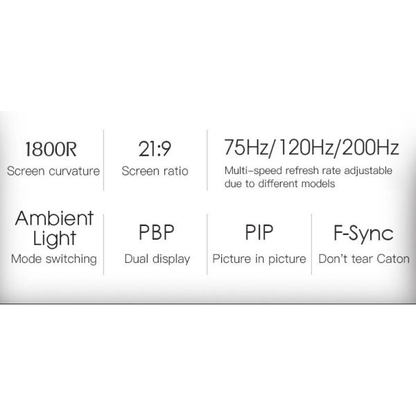 30 дюймовый изогнутый компьютерный игровой монитор R1800 WFHD 200hz широкоэкранный игровой монитор
