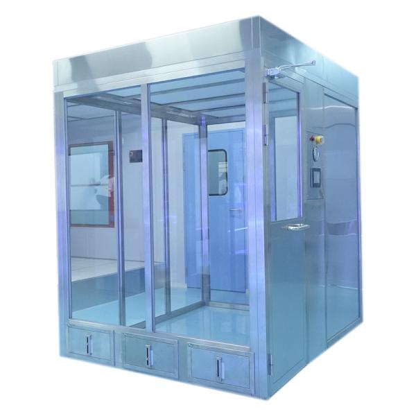YANING Modular Sala limpia de limpieza Booth de acero inoxidable Passthru Cámara de prensa negativa para la sala limpia
