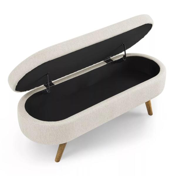 Practical Lounge Living Room Storage Ottoman Movable With Four Legs