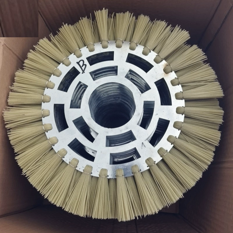 Sliced Steel Wire Brush Diamond Sand Polishing Brush Roller