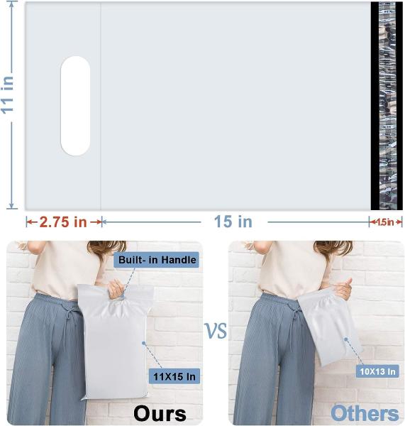 Sustainable Handle Mailers 11X15 Inch, Package Envelopes, Packaging Bags, Plastic Mailing Bags for Clothes Clothing