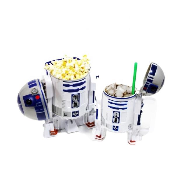 OEM Plastic 3D Animal Shaped Custom Printed Popcorn Container Cup with Lid