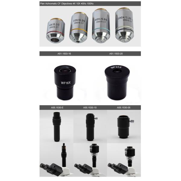 Микроскоп А11.1530 оптической системы ВФ10С/18мм Финиты биологический с этапом двойного слоя механическим