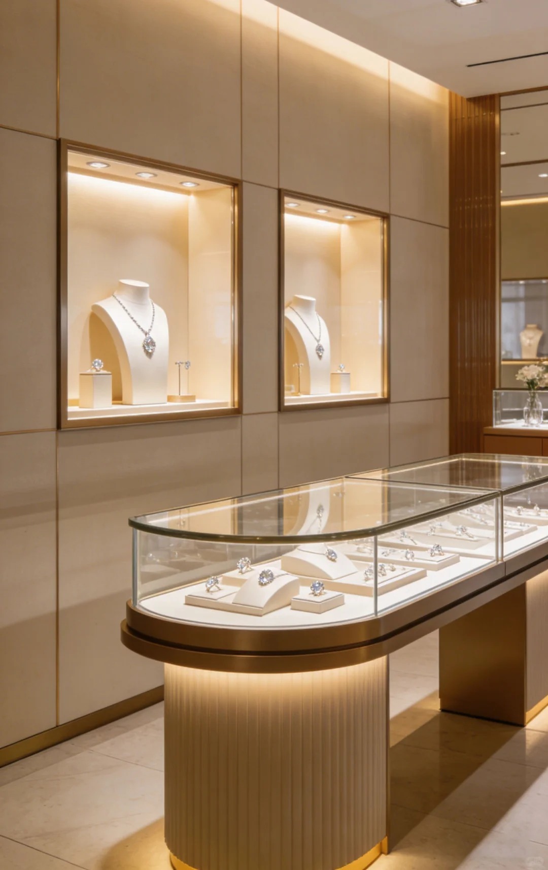 Jewelry Exhibition Shop Luxury Jewelry Pop up Shop Display Commercial Jewelry Store Display showcase Dustproof