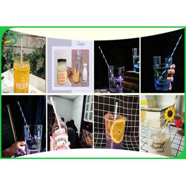 бумага 13.5mm 14mm Compostable белая Kraft для солом коктейля выпивая