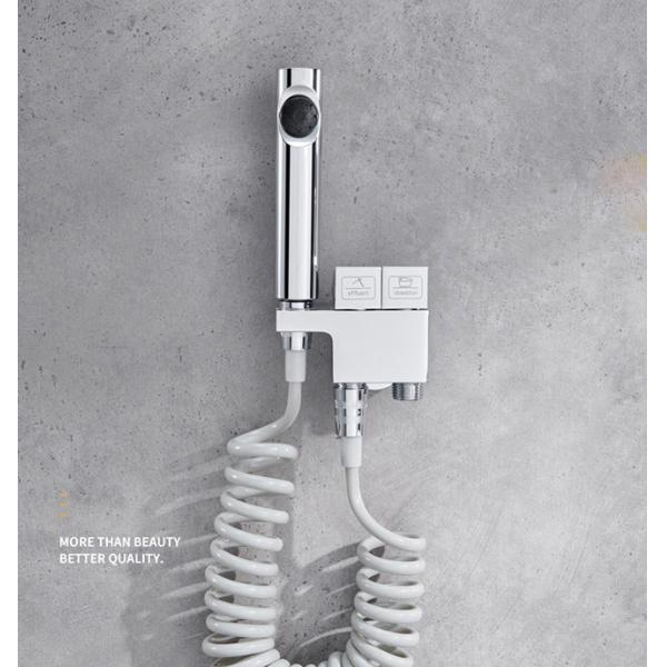 Набор спрейера мытья биде Shattaf белых аксессуаров Bathroom SS304 портативный