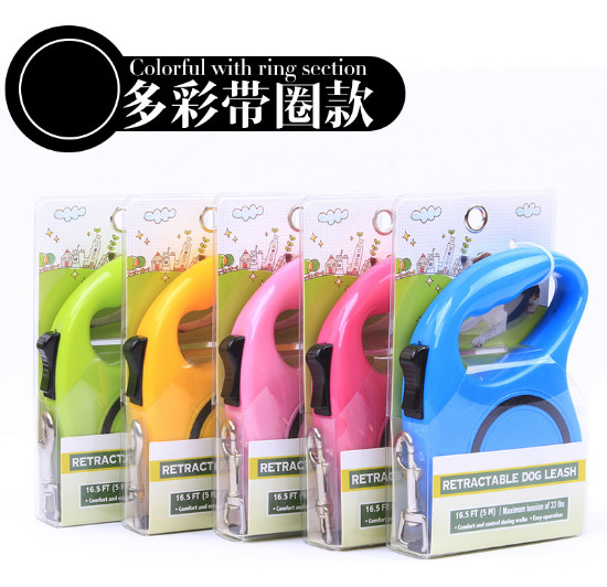 Pet Supplies, Automatic Retractable Dog Leash, Pet Puller, Dog Chain, Hyena Rope, Cat Rope;3M,and 5M；Full color