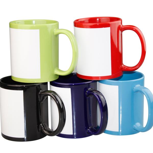 11oz Sublimation Ceramic Coffee Mug With White Patch Bulk Sublimation Mugs