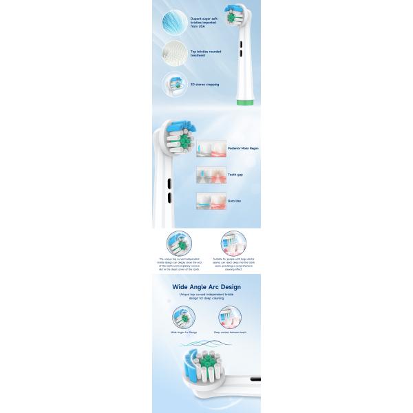 Spare Oral Toothbrush Round  Head Maximize Clean Dupont Toothbrush Heads