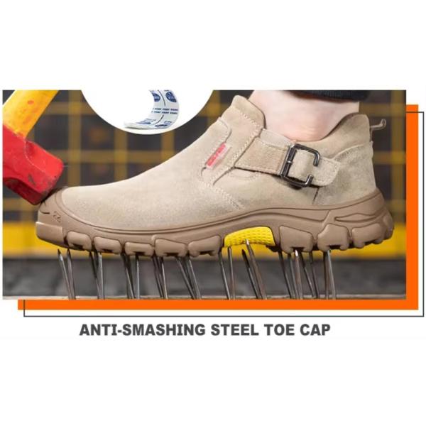 OEM/ODM Горячая продажа кожи сварщик рабочие ботинки без кружева стальной защитные туфли для мужчин промышленная оптовая торговля