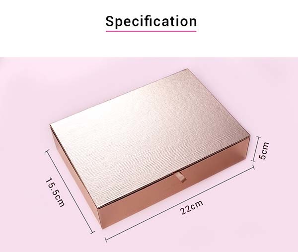 Rose Golden Foldable Cosmetic Travel Box With Makeup Mirror