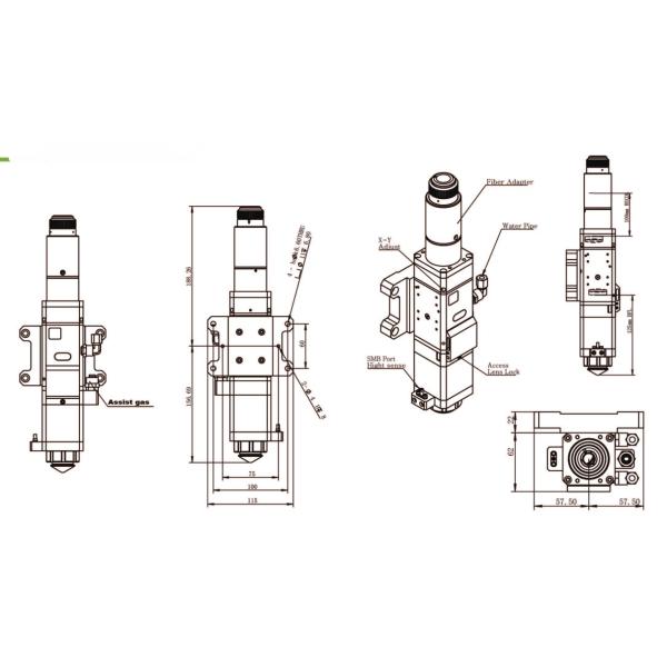 Промышленный приставной резак Райтоольс для автомата для резки лазера волокна 500в 800в 1000в