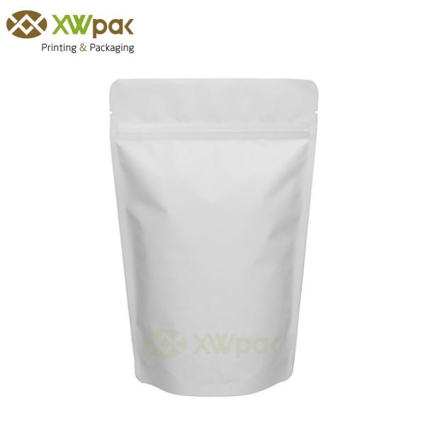 Matte White Waterproof Printing Stand Up Pouch Packaging Reusable Zipper Aluminum Foil