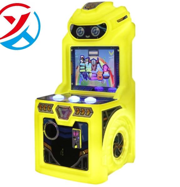 Máquina de juegos para niños pequeños de parque de atracciones, máquina de juego de botones que funciona con monedas