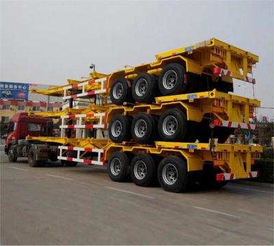 12.00R20 Tire Skeleton Container Semi Trailer With WABCO Or Haldex Brake System And 4/12 Twist Locks