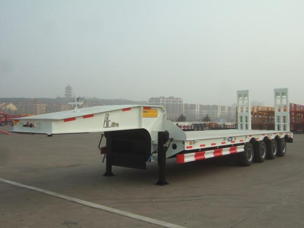 80ton low-bed trailer price China semi trailer factory low loader semi trailer truck
