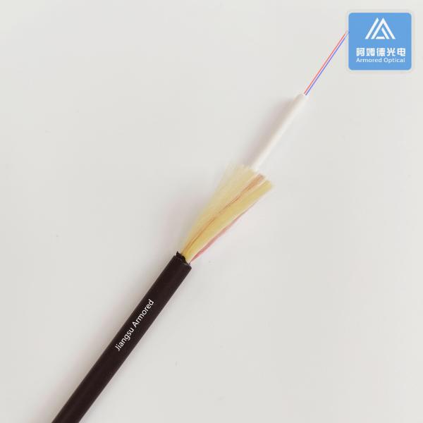 Duplex Indoor Fiber Optic  Cable Fiber Patch Cable Black LSZH 5.0mm