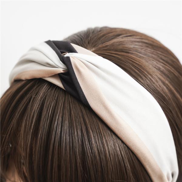 GLH007 Spring/summer new cross hair hoops wide edition color fabric women's hair knotted headband accessories