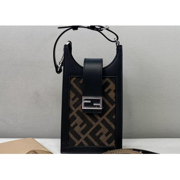 Delicate Small Mobile Phone bag Cotton And Linen Materials And Imported Cow Leather Lovely cross-body bag