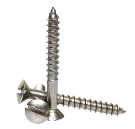 SS304 Stainless Steel Cross Head Screw DIN95 Slotted Furniture Wood Screw