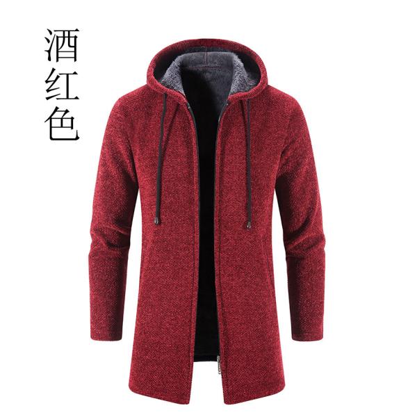Upgrade Your Wardrobe Men's Chenille Print Cardigan Sweater Coat for Autumn and Winter