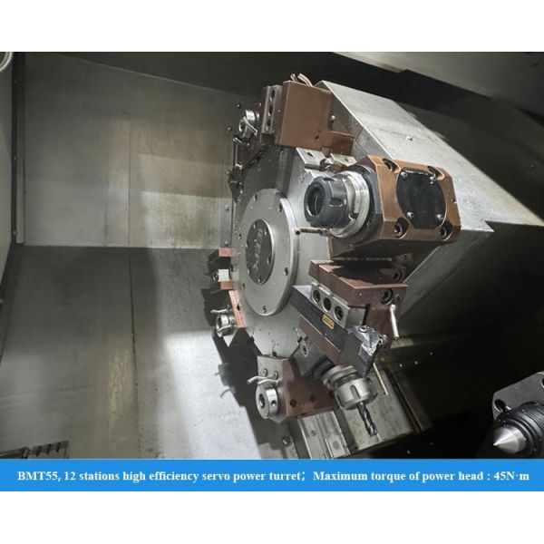 SMTCL CNC Turning Center HTC40Hm Long-span Sleeve Spindle BMT55 Servo Power Turret CNC Turning Center With Y Axis