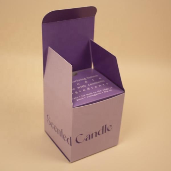 Custom Candle Packaging Box with Recycled Paper and Logo Printing