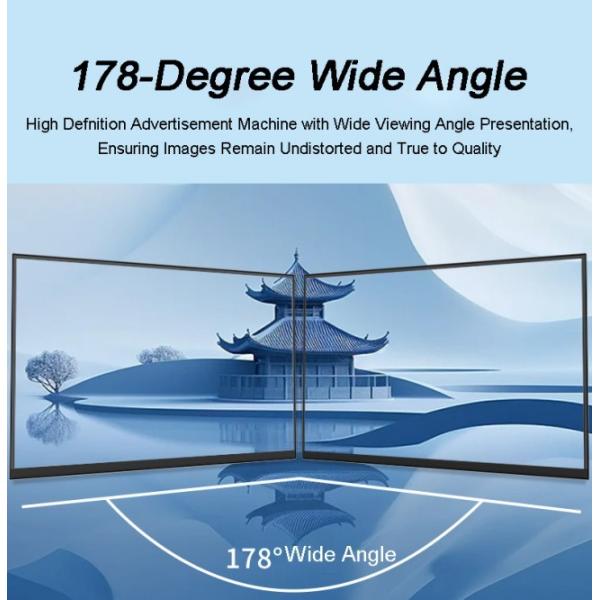 55 Inch Indoor Wall Mounted Window Video Advertising Display Board Digital Advertising Screen