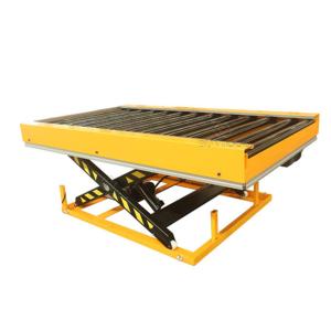 24 X 36 Manual Small Stationary Lift Table 1000kg 2200lbs Power Roller Rubber