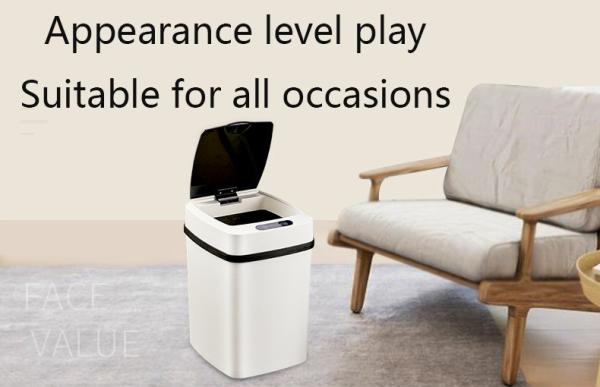 Household Kick Automatic Toilet Intelligent Sensing Trash Can Motion Sensor Kitchen Plastic Electric Smart Garbage Bin