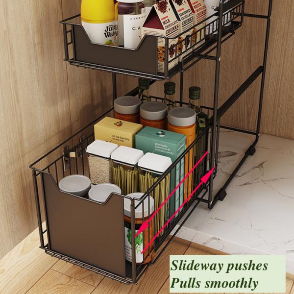 шкаф хранения кухни яруса Kitchenwares 2 нержавеющей стали 37L*21.5W*43Hcm