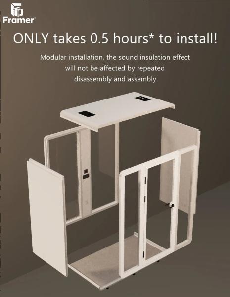 Elegant Modular Soundproof Pod For 4-6 People Office Meeting And Calls Package Size 226.00cm * 116.00cm * 134.00cm