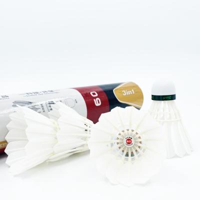 Class A Duck Goose Feather Birdies 3 In 1 Hybrid Badminton Shuttlecock Indoor