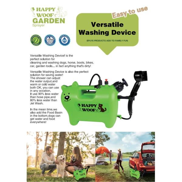 Animal doméstico de limpieza compacto que baña la estación portátil del lavado del animal doméstico del peso ligero del rociador