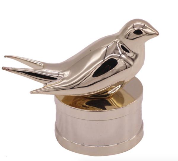 Modern And Fashionable Zinc Alloy Perfume Bottle Caps With Custom Bird Design For High-End Fragrances