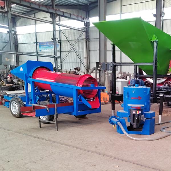 Collecting Nugget Equipment Gold Mining Trommel Screen 3000x1000x1800mm 98% Efficiency