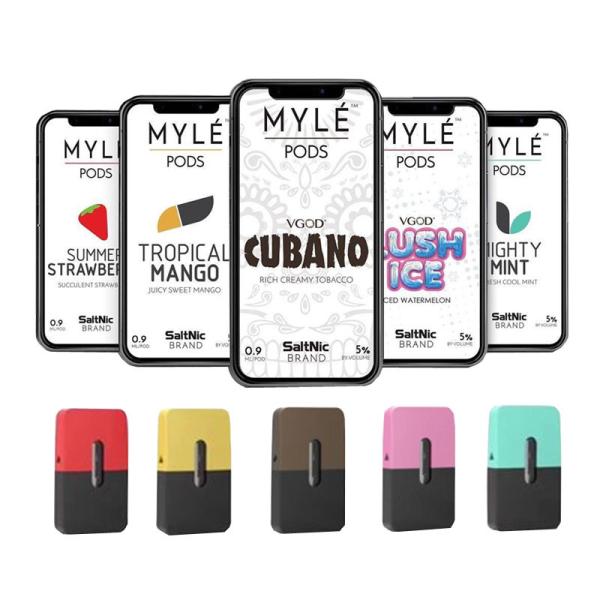High quality Factory oem 0.9 ML Empty Ceramic Cotton Coil Myle pods for Myle Vape device  Myle Pods For Myle device