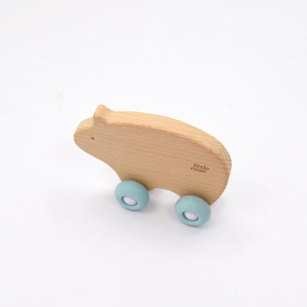 Heat Resistant Odorless PVC Free Wooden Silicone Teether Easily Claned