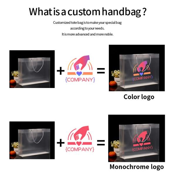 Transparent PP Plastic Gift Bag with Hot Pressing and Machine Sewing Workmanship