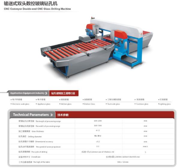 Professional Glass Drilling Equipment , Glass Hole Drilling Machines Double Head