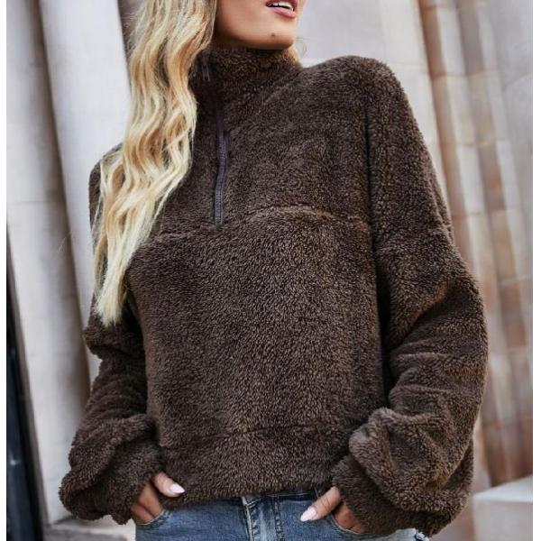 Верхняя часть куртки воротника стойки пуловера застежка-молнии рукава ватки женщин производителей одежды небольшого заказа двойная, который встали на сторону длинная