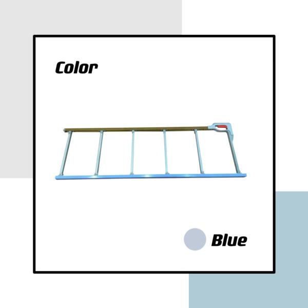 Six Pole Hospital Bed Guard Rails Silver Collapsible Medical Bed Side Rails