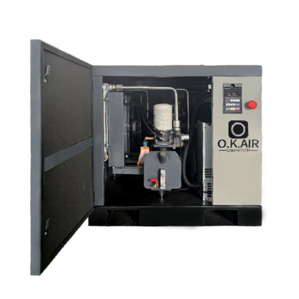 208 - 230V 10 HP VSD Single Phase Rotary Screw Compressor With Tank And Dryer