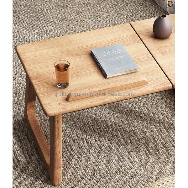 Customize Wooden Side Table for Learning and Living Room Furniture without Folded in Natural Color