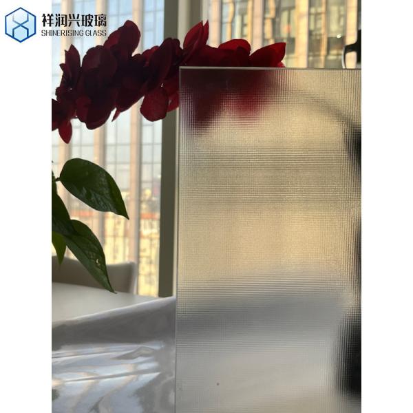 Custom Cut 4mm 5mm 6mm Figured Patterned Glass with GB15763.2-2005 CE Certificate