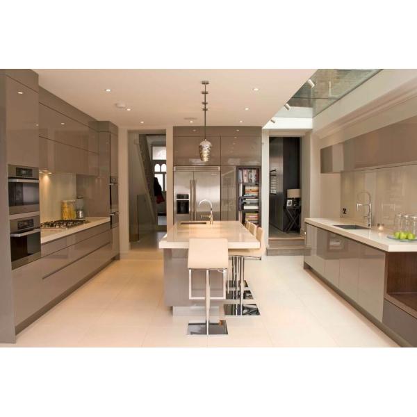 Plywood Countertop Modern Luxury Waterproof Fireproof Solid Wood Kitchen Cabinet 2024